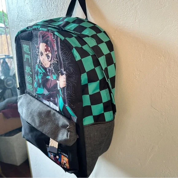 Bioworld Demon Slayer Tanjiro 17" Backpack Tech Sleeve Aniplex Bag
